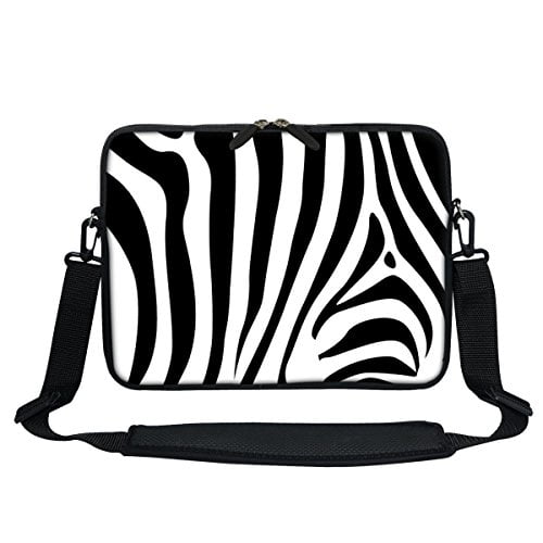 15 15.6 inch Zebra Stripe Design Laptop Sleeve Bag Carrying Case with Hidden Handle & Adjustable Shoulder Strap Fits 15 15.6 or Small Size Notebook PC