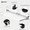 thumbnail image 4 of ERGOMAKER Keyboard Tray Under Desk, Adjustable Ergonomic Sliding Keyboard & Mouse Tray Slide Out Easy Assembly Width 25.6"*11.8" (65 * 30cm) Suitable for Office/Home/School (White), 4 of 7