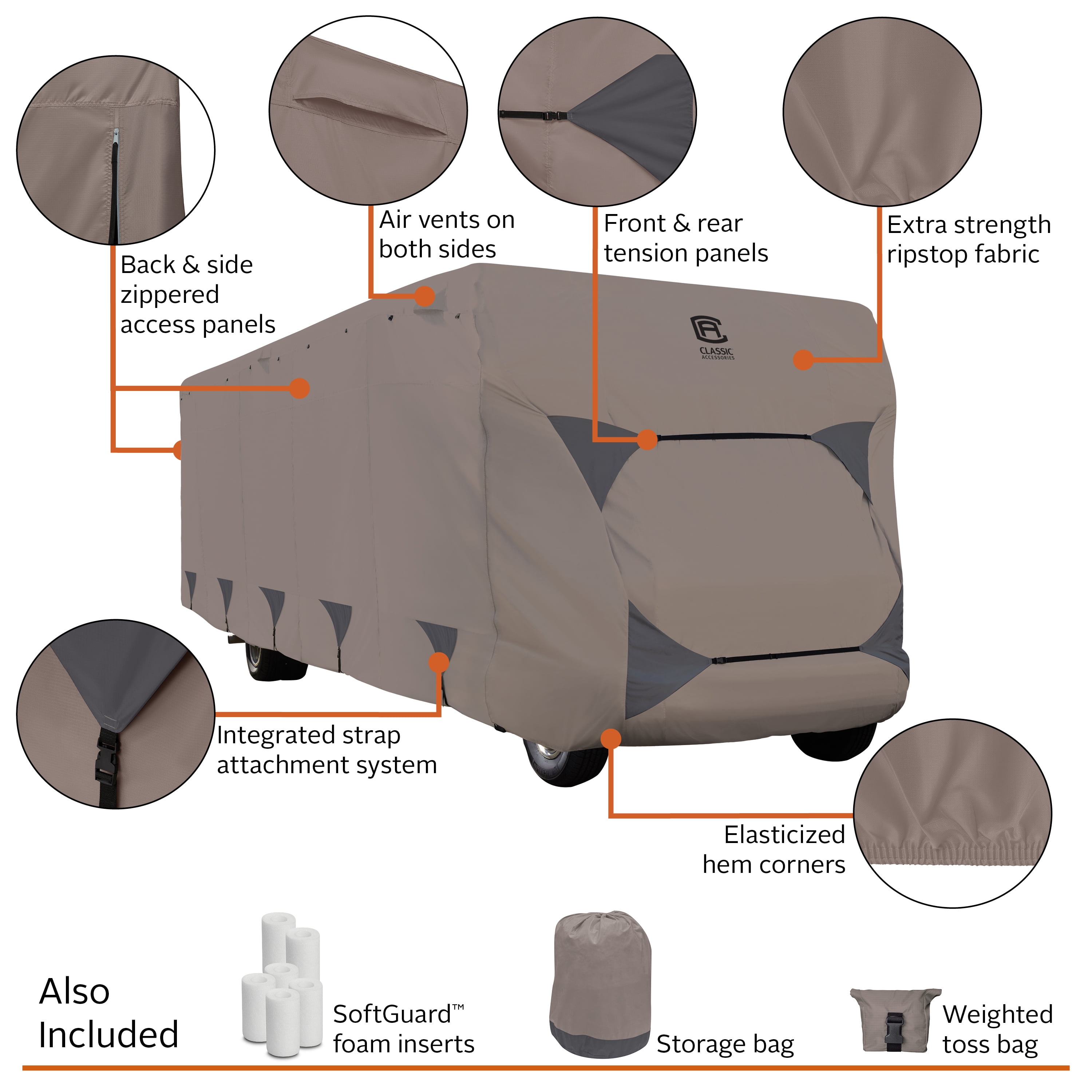 Classic Accessories Encompass Class C Cover, 20-23 ft Class C RVs