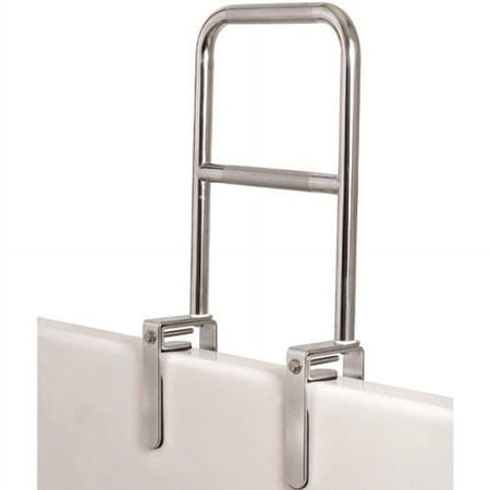 Carex Dual Level Bathtub Rail, Chrome Finish-1 Each