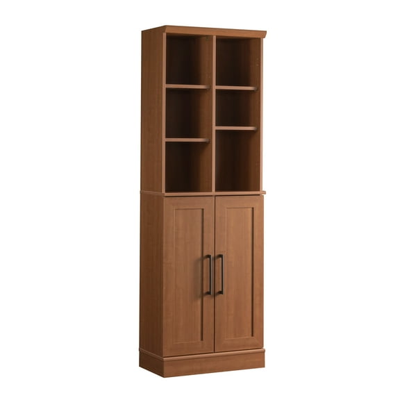 71" Tall Wood Storage Cabinets with Adjustable Shelves & Doors, Farmhouse Kitchen Pantry Cabinet, Versatile Storage for Dining Room, Bathroom, Utility Room, Brown