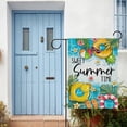 thumbnail image 5 of Sweet Summer Time Pool Small Decorative Garden Flag, Duck Swim Ring Ball Tropical Palm Leaves Yard Lawn Outside Decor, Flip Flops Seasonal Burlap Outdoor Home Decoration Double Sided 12.5 x 18, 5 of 6