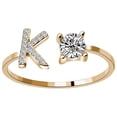 thumbnail image 1 of Dsscvnef Fashionable and Opening 26 Letters with Diamond Ring Ladies Jewelry, 1 of 4