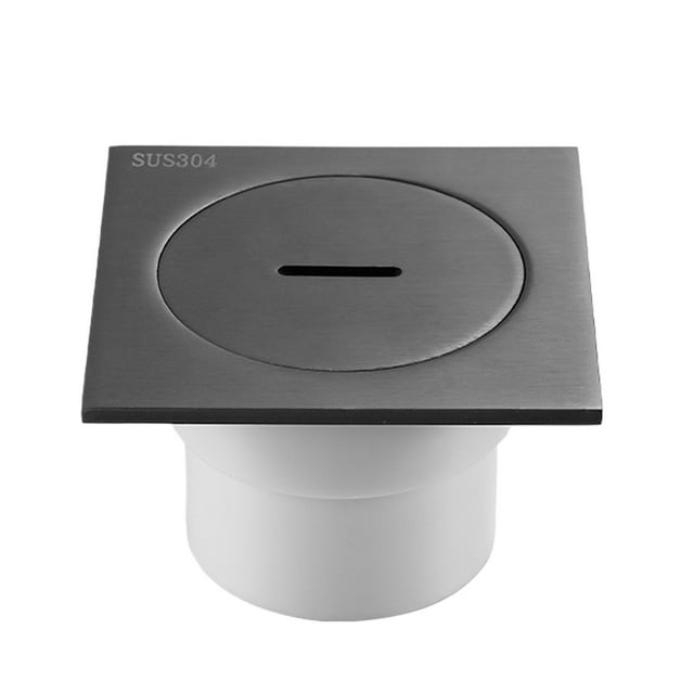 Toystoory Drenaje de piso de acero inoxidable 304 con tecnología de bloqueo de cabello Tubos fáciles de mantenimiento DN75 Juegos de accesorios de baño tubo gris 10×10cm 70