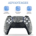 thumbnail image 3 of White Motherboard Console Skin Bundle for PS5 Pro Slim Disc & Digital / PS4 – Full Wrap + Dual Controller Flair, 3 of 5