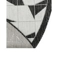 thumbnail image 4 of Unique Loom Outdoor Modern Collection Area Rug - Origami (6' 1" Round Black and White), 4 of 11