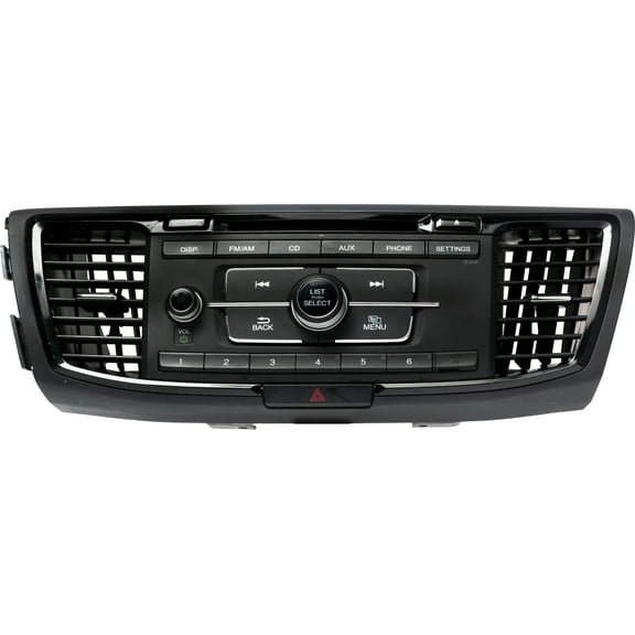 Restored 2017 Honda Accord AMFM Radio Single Disc CD Player Aux Input Part 39100T2FA101 (Refurbished)
