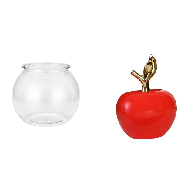 Adorno Transparente Para Pecera Pequeña, Cuenco Para Bricolaje, Jarrón, Mesa, Dormitorio, Escritorio, Sala De Estar, Decoración Del Hogar, Figura De Cerámica, Escultura De Fruta