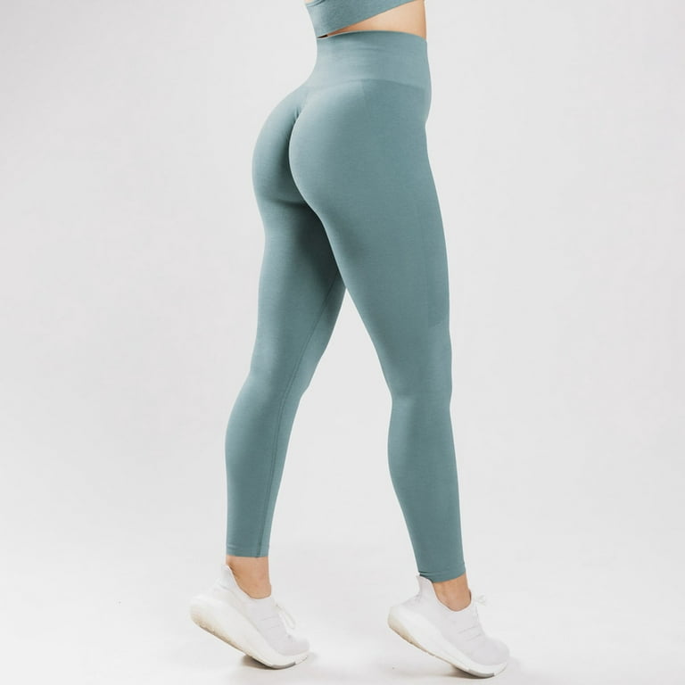 eczipvz Leggings for Women Women Scrunch Lifting Leggings Seamless High  Waisted Workout Yoga Pants Mint Green,L 