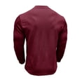 thumbnail image 5 of Annhoo Mens Sweater Solid Color Button Down Crew Neck Pullover Long Sleeve Sweatshirts Trendy Warm Fall Winter Tops, 5 of 7
