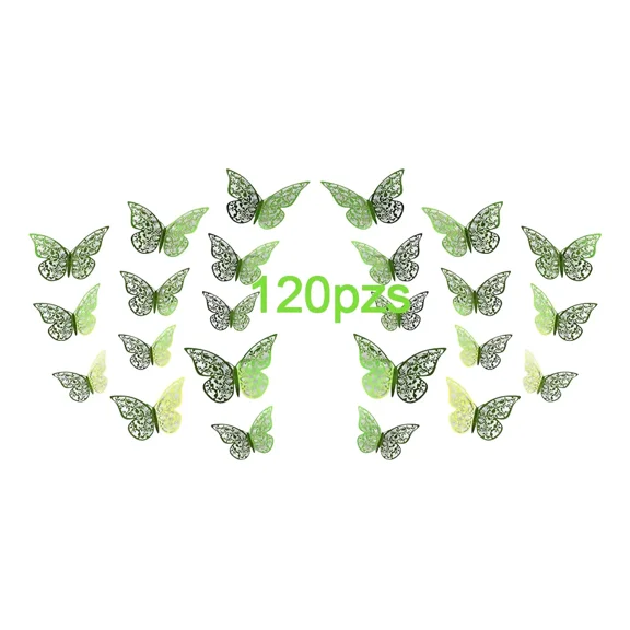 120pcs Decorative Butterfly 3d Stickers, Bouquet Accessories
