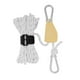 thumbnail image 5 of Percha de cuerda de trinquete, tensor de cuerda de tienda de campaña resistente, hebilla fija antideslizante con L y blanco, 5 of 9