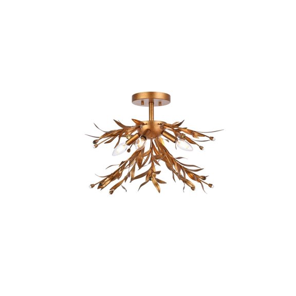Priscilla 18.5 inch flush mount in gold leaf