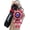 Pink/Red/Black, variant on Astronaut Keychain, Cute Kawaii Anime Cool Keychains for Backpacks, Space Keychains with Sunset Light for Women Men