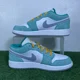 thumbnail image 2 of Ni - ke Ni - ke Boys Air Jordan 1 Low DO8244-301 Green Casual Shoes Sneakers - Sz 6.5 Y, 2 of 5
