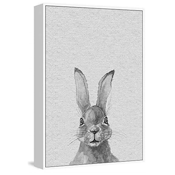 MARMONT HILL - Handmade Lapin Gris II Floater Framed Print on Canvas 40 x 60