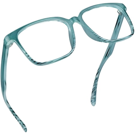 LifeArt Blue Light Blocking Glasses, Anti Eyestrain, Computer Reading Glasses, Gaming Glasses, TV Glasses for Women Men, Anti Glare (Stripe Blue, +0.50 Magnification)