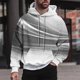 thumbnail image 1 of Sudadera con capucha para hombre, estilo casual, con cuello redondo, estampado, manga larga, blusa de poliéster, 1 of 6