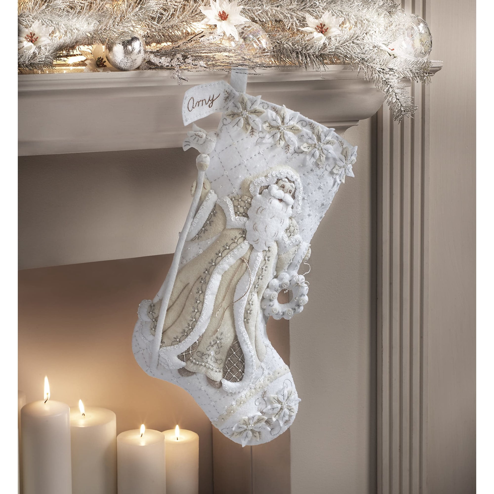 Bucilla Elegant Christmas 18 in Multicolor Felt Stocking Kit