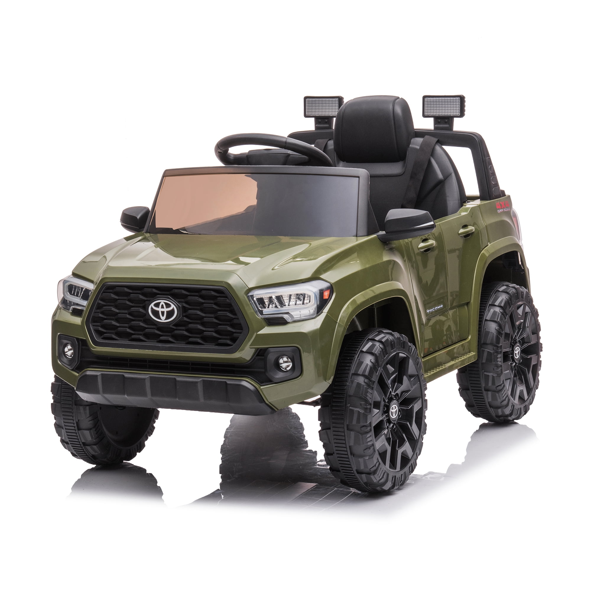 CIPACHO 12V Electric Cars for Kids, Licensed Toyota Tacoma Ride On Car, Remote Control Truck Car for Boys Girls, Battery Powered Kids' Vehicles with MP3, FM, LED Lights, Green CIPACHO 12V Electric Cars for Kids, Licensed Toyota Tacoma Ride On Car, Remote Control Truck Car for Boys Girls, Battery Powered Kids' Vehicles with MP3, FM, LED Lights, Green