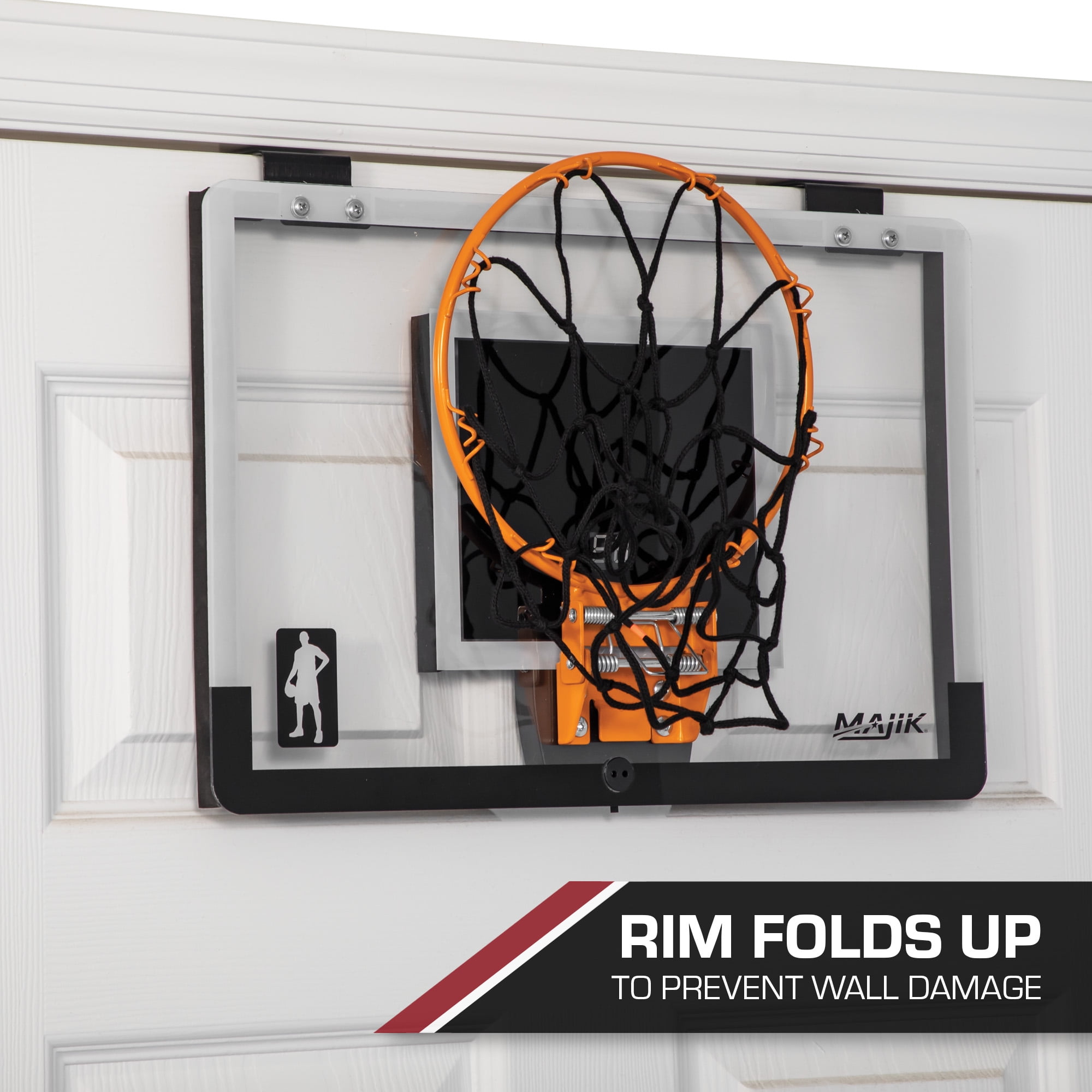 Source Mdunk 18Inch Board Mini Basketball Hoop Stand Over The Door Hoop  with Springs on m.