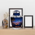 thumbnail image 4 of MUKTIVE Music Cremation Urns for Ashes, Blue Decorative Funeral Urn, Memorial Keepsake Urn, Burial Urns for Mother & Father, Remembrance Gift for Loss (1 Large & 4 Keepsake), 4 of 7