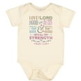 thumbnail image 3 of Inktastic Love the Lord Heart Mind Strength Girls Baby Bodysuit, 3 of 5
