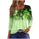 thumbnail image 2 of Fiudx Ropa de Mujer Blusa de Manga 3/4 a La Moda para Mujer, Camiseta Estampada, Top Informal, 2 of 5
