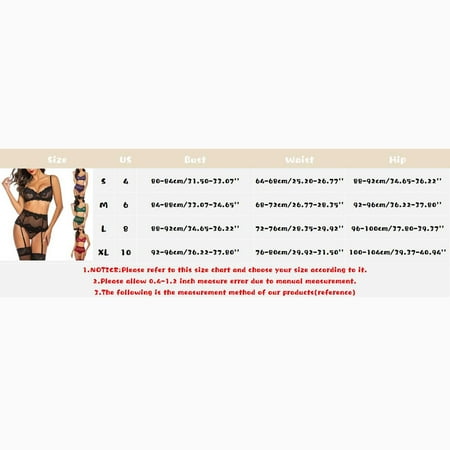 

B91xZ Lingerie For Women Lace Sexy Lingerie Set Women s Thin Bra Garter Set Sexy Role Playing Outfits for Women Black L