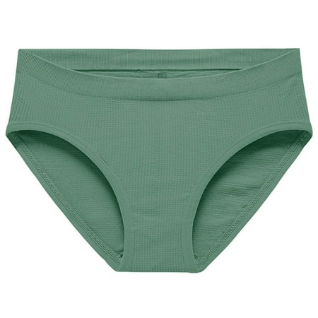

Rovga Panties For Women Females Abdominal Low Waist Seamless Elastic T Pants Seamless Solid Color Waist Thin Panties Underpants