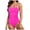 Hot Pink, variant on vigerkar Women Swimsuit One Piece Bathing Suit Square Neck Cutout Back Tummy Control with Adjustable Spaghetti Straps Hot Pink, L