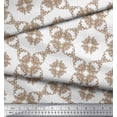 thumbnail image 3 of Soimoi Silk Fabric Leaves & Floral Geometric Print Fabric by The Yard 42 Inch Wide, 3 of 3