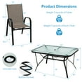 thumbnail image 2 of Gymax 7PCS Patio Dining Furniture Set w/ 6 Stackable Armchairs & Umbrella Hole, 2 of 10