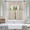 Taupe, variant on Gorgeous Home Linen 3-Piece Sheer Organza Kitchen Curtain Set with Swag Valance, Taupe
