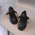 thumbnail image 2 of Toddler Winter Boots Boys Girls Lace up NonSlip Lug Sole Ankle Booties Waterproof Leather Little Kid Short Boots, 2 of 4