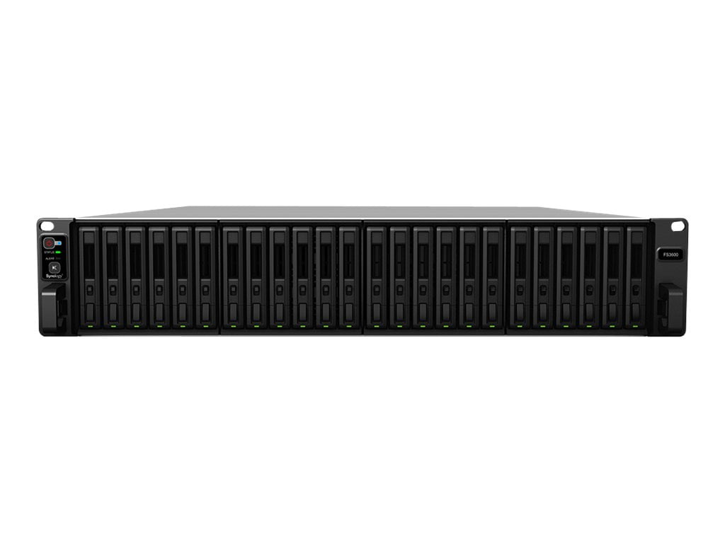 Synology FlashStation FS3600 SAN/NAS Storage System - Intel Xeon D-1567 Dodeca-core (12 Core) 2.10 GHz - 24 x HDD Supported - 0 x HDD Installed - 24 x SSD Supported - 0 x SSD Installed - 16 GB RAM DDR