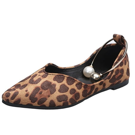 

Up to 30% off! Kukoosong Womens Comfort Flats Womens Beaded Fashion Shallow Breathable Pointed Summer Comfortable Flat Sole Casual Shoes for Women Brown 41