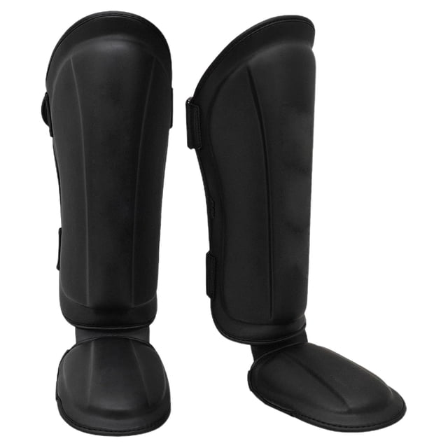 Espinilleras Strade Fareast Limited Muay Thai Kickboxing Protección del empeine de la pierna Negro XL 42cmx20cm