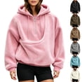 thumbnail image 6 of Fuzzy Full Zip Dog Pouch Hoodie for Women, Plush Pet Carrier Jacket, Warm Zip Up Sweatshirt for Dog Lovers Home Lounging Daily Wear, 6 of 6