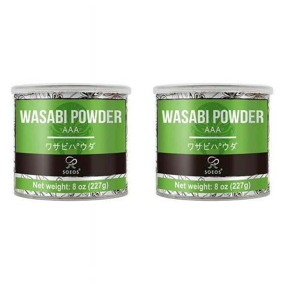 Soeos Premium Wasabi Powder, 16 oz Total, Pack of 2