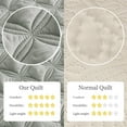 thumbnail image 7 of Exclusivo Mezcla Bed Quilt Set King Size for All Seasons, Stitched Pattern Quilted Bedspread/ Bedding Set/ Coverlet with 2 Pillow shams, Lightweight and Soft, Light Grey, 7 of 7