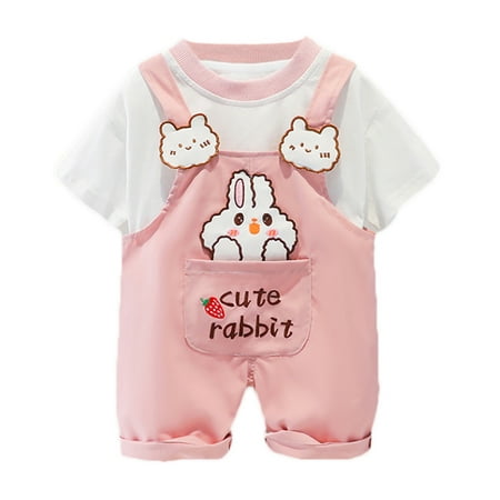 

Qufokar 0 3 Months Baby Girl Clothes Sporty Leggings for Teen Girls Pants Girls Summer Set Suspender Animal Baby Printed Outfits Boys Tops+Overalls Girls Outfits&Set
