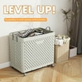 thumbnail image 3 of SEESPRING 108L Rolling Plastic Laundry Hamper with Handle Easy to Carry,Laundry Basket with Stand Foldable ,Grey, 3 of 6