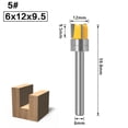 thumbnail image 2 of 1PC Woodworking Bearing Trimmer 6mm Handle Alloy Straight Edge Milling Cutter Computer Engraving Machine Slotting Tool, 2 of 7