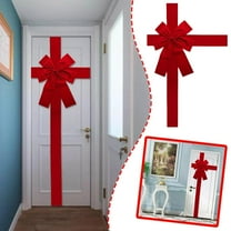 Clerance! Christmas Cabinet Door Ribbon Big Red Bow Large Door Lace Christmas Tree Bow