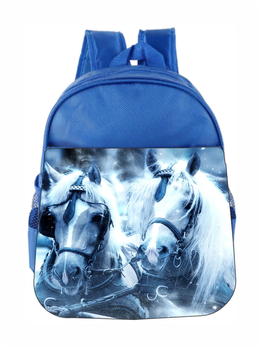 Accessory Avenue Preschool Backpack Horse Snow Horses Kids Backpack