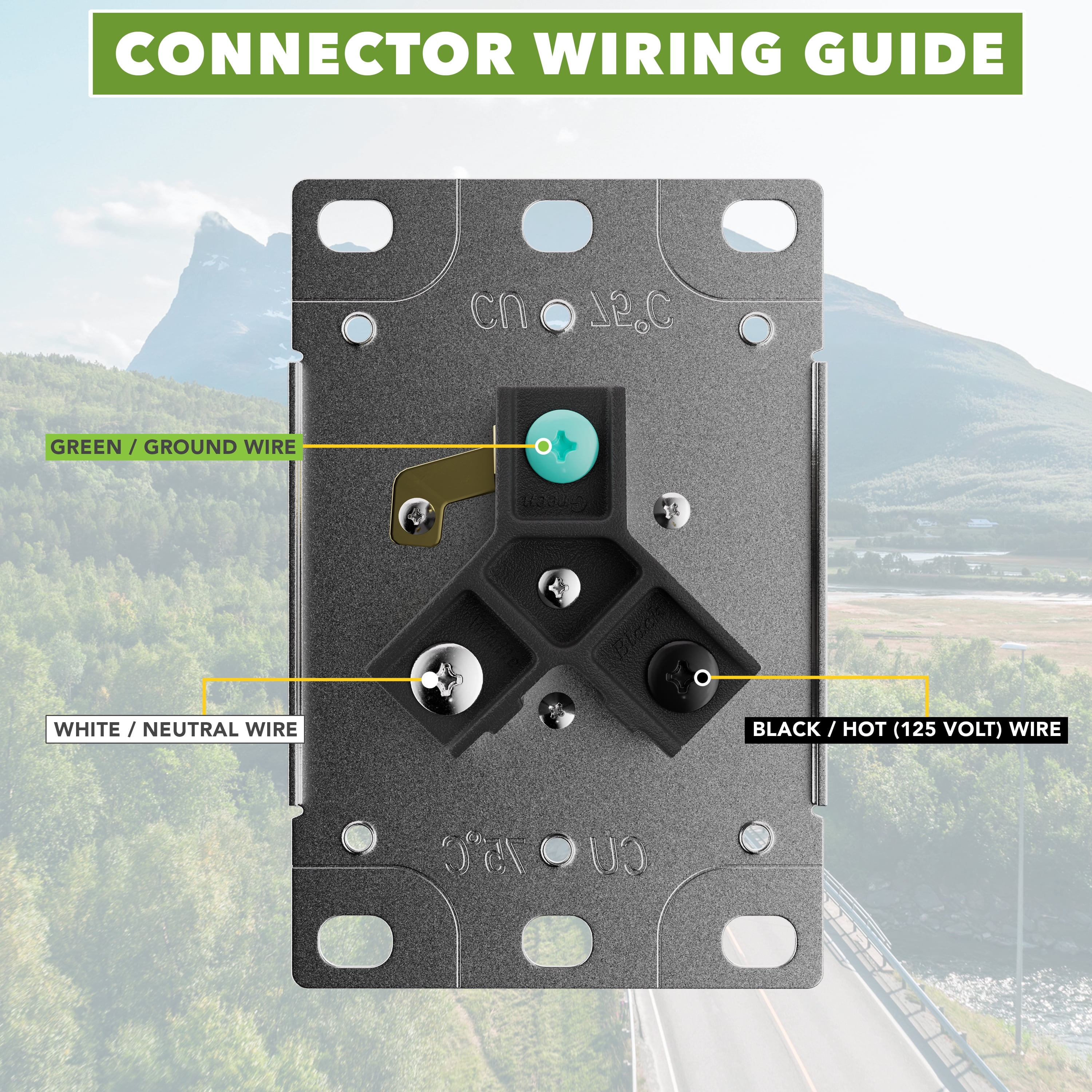 Leisure Cords RV 30 Amp, 125 Volt, NEMA Tt-30R, 2P, 3W Power Receptacle Flush Mounting Receptacle, Straight Blade, Industrial Grade, Grounding, Side Wired, Steel Strap, Black (30-Amp)