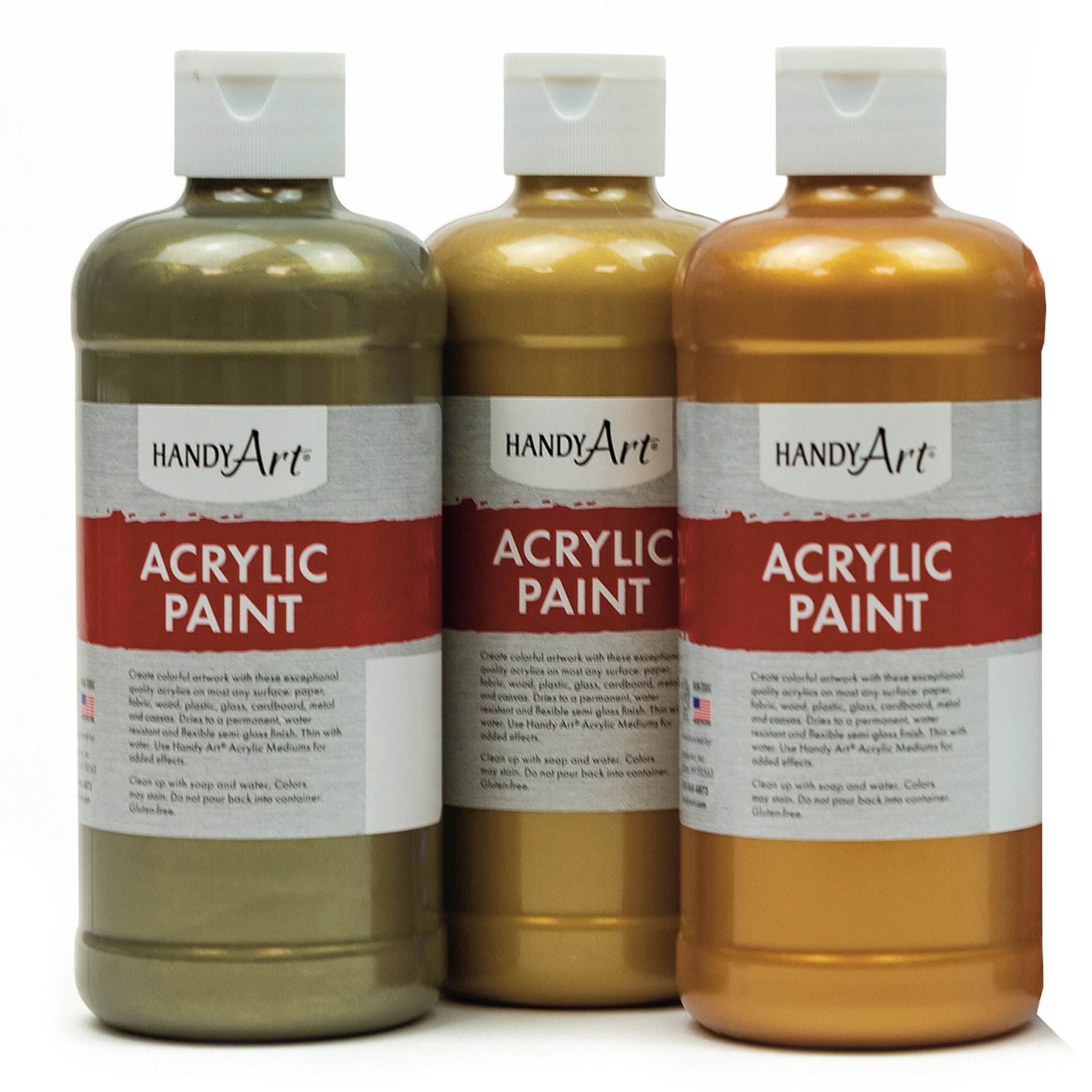 Handy Art Metallic Acrylic Paint, 16 oz, Set of 5
