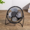 thumbnail image 6 of Happon 4 inch Desk Fan, Mini Fan with Metal Construction, Powerful USB Powered, 360° Rotation Desk Fans,Personal Cooling Fan for Home Office Bedroom, Black, 6 of 7