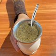 thumbnail image 4 of Juego de tazas de té de calabaza Yerba Mate de doble pared, taza de agua y café con 2 bombillas, cuchara y pajita, 4 of 5